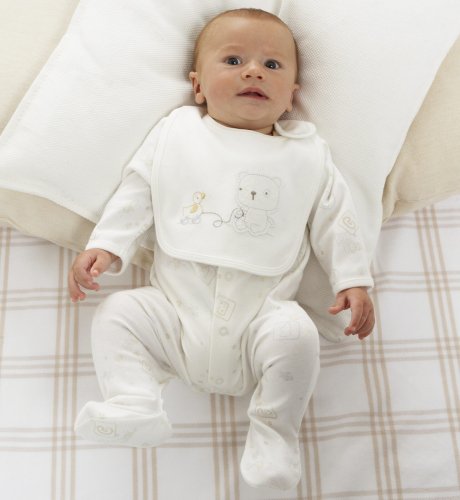 Alphabet and Toy Print Bodysuit and Bib Set