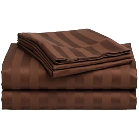 Hotel Collection 410-Thread Count 100% Egyptian Cotton Sateen Dobby Stripe Sheet Set