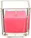 Zest Candle 12-Piece Votive Candles, Hot Pink Square Glass