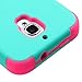MYBAT TUFF Hybrid Phone Protector Cover for Alcatel 7024W One Touch Fierce - Retail Packaging - Teal/Pink