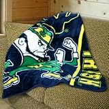 Notre Dame Fighting Irish 50x60 Stripes Series Royal Plush Blanket Throw