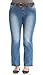 ANGELS Plus Size Belted Bootcut Jeans