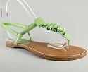 RUFFLE T-STRAP SANDAL