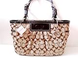 41LGnlUPJ L. SL160  Womens Gallery Khaki/Chocolate Jacquard Tote: Khaki/Chocolate Tote