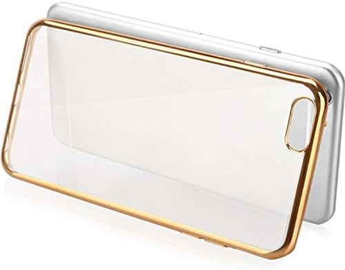 iPhone 6s Case, Tekace Premium Ultra-thin Transparent Metal Electroplating Soft Gel TPU Silicone Case for iPhone 6s 4.7 (gold)