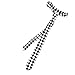 TopTie Unisex Black & White Checkerboard Skinny 2 Inch Necktie