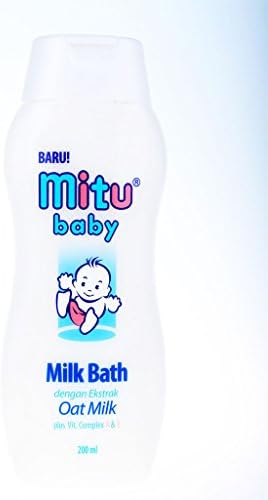 MITU Baby Milk Bath Liquid Soap 100ml Oat Milk Extract Softens Protects Dry Skin