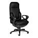 Global 242418BKD534 Concorde Executive 24-Hr High Back Leather Chair, Synchro-Tilter,...