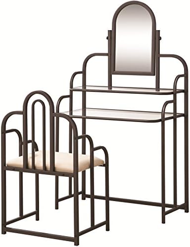 Coaster 300180 Traditional Two Piece Vanity And Upholstered Stool Set