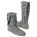 BEARPAW Women's Knit Tall Boot,Grey,8 M US