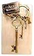 Alice in Wonderland Movie Brass Key with 3 Key Dangles Keychain