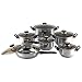 Gourmet Chef 12 Piece Cookware Set with Bakelite Handles and Knobs