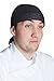 Fiumara Apparel Professionals Vented Head Wrap Black Ideal for Chef Hat Cotton - Made in USA