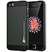 JETech Case for iPhone SE 5s 5, 2-Layer Slim Protective Cover, Black