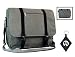 Toshiba Tecra 15.6 Inch Notebook Laptop Nylon Canvas Messenger Bag with Internal and External Zipper Pocket Color Grey + Nuvur  Keychain (ND15B1E1)