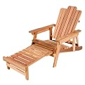 Lounge Chair With Retractable Ottoman - Unfinished