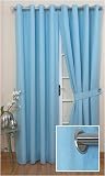 Rio Eyelet Sky Blue Tie Back Pair