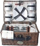 Picnic & Beyond Sunrise Collection 4 Person Willow Basket
