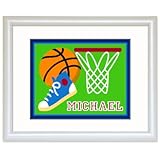 Game On Bskball Framed Print (white)