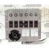Connecticut Electric EGA67501A EmerGen Switch, 4 - 15-Amps and 2 - 20-Amps single pole circuits, 30-Ampss at 250 VAC