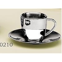 Stainless Steel cup & saucer 3oz. Capacity