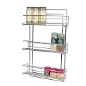 3 Tier Wall Mounted Spice Rack in Chrome