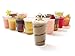 2dayShip Premium Plastic Clear PET Cups with Flat Lids, 100 Count, 24 Ounce