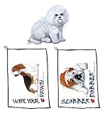Bichon Frise Wipe Your Paws Towel