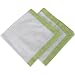 Fresh Summery Green White Hemstitched Napkins
