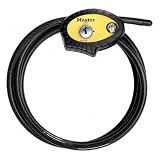 Locking Cable, Adjustable, 6'x3/8 D, Weather Resistant, BK, Sold as 1 each