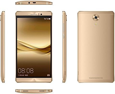 Unlocked 6.0" QHD 2.5D Glass IPS Android 5.1.1 Lollipop Smartphone Dual Sim Dual Standby MTK6580 Quad Core 1.3MHZ Cell Phone GSM/WCDMA GPS AGPS 5.0Mp Camera (Golden)