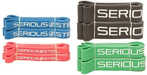 *Pair* PowerLifting Band Pack - Pairs of #2, #3, #4, #5 (10 - 150 lbs.) CrossFit / Pull-Up Strength Body Band Set