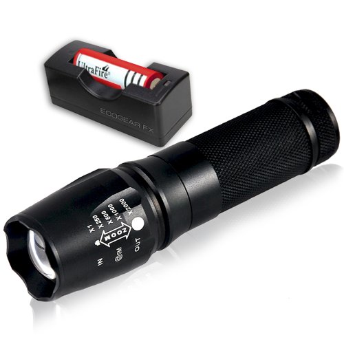 EcoGear FX Flashlight Kit 1200 Lumens 5 Modes LED Flashlight with