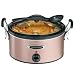 Hamilton Beach Copper 6 Qt. Slow Cooker Clip-tight Sealed Lid for Spill Resistance