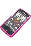 HTC Droid Incredible Rubber Diamond Case Pink