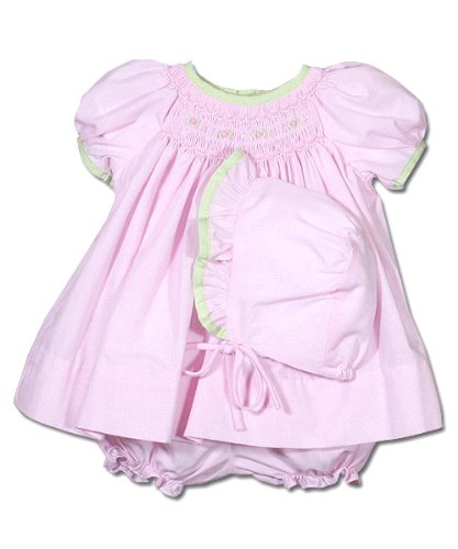 Pink Gingham Day Gown-Newborn