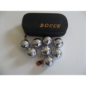 35mm Metal Mini Bocce Petanque Set with black bag - single by BuyBocceBalls