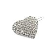 Clear Heart Crystal Rhinestone Hair Accessory Barette Clip Fashion