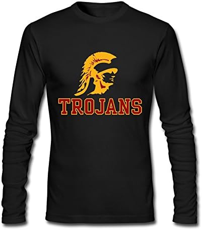 YXY Men's NCAA USC Trojans Logo Long Sleeve T-shirt XL Black