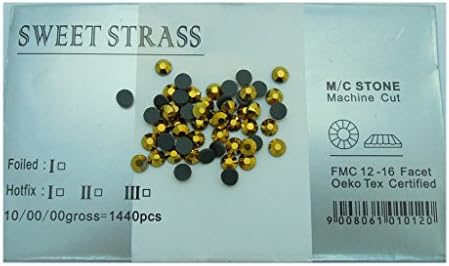 Sweettrim DMC Hot Fix Crystal Stones 288PCS SS30 Aurum