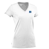 NCAA Women's Duke Blue Devils Dream V-Neck Tee (White, Small)