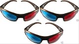 Polar Express and Hannah Montana 3D Glasses for 3D DVD and Blu-Ray -(3 Pairs) Extra upgrade Anaglyph