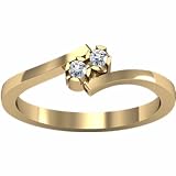 14K Yellow Gold Promise Diamond Ring - 0.06 Ct.