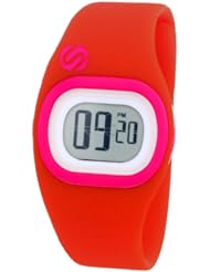 Soleus Womens SR011810 Tigress Digital Chronograph and Orange Silicone Strap Watch