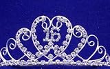 Sweet 16 Birthday Silver Rhinestone Swirl Tiara