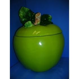 GREEN APPLE 3-Dimensional Cookie Jar *NEW!* by KMC/KK-GreenApple