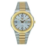 Two Tone Stainless Steel Seiko 5 Automatic Silver Tone Dial