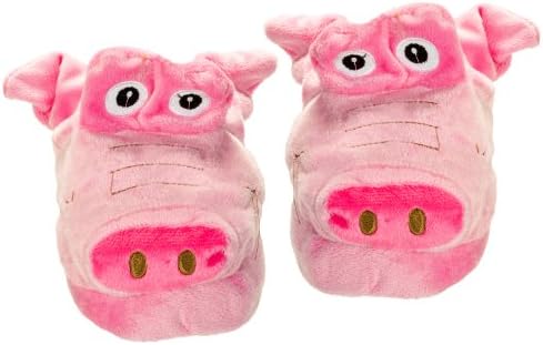 Wacky Walkers Toddler, Children & Young Adult Size Pink Pig Animal Animated Eyes House Slippers