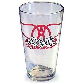 AEROSMITH Logo Steven Tyler Beer Soda PINT GLASS New by ICUP