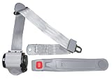 3-Point Retractable Lap & Shoulder Seat Belt, Grey, with Push Button Release